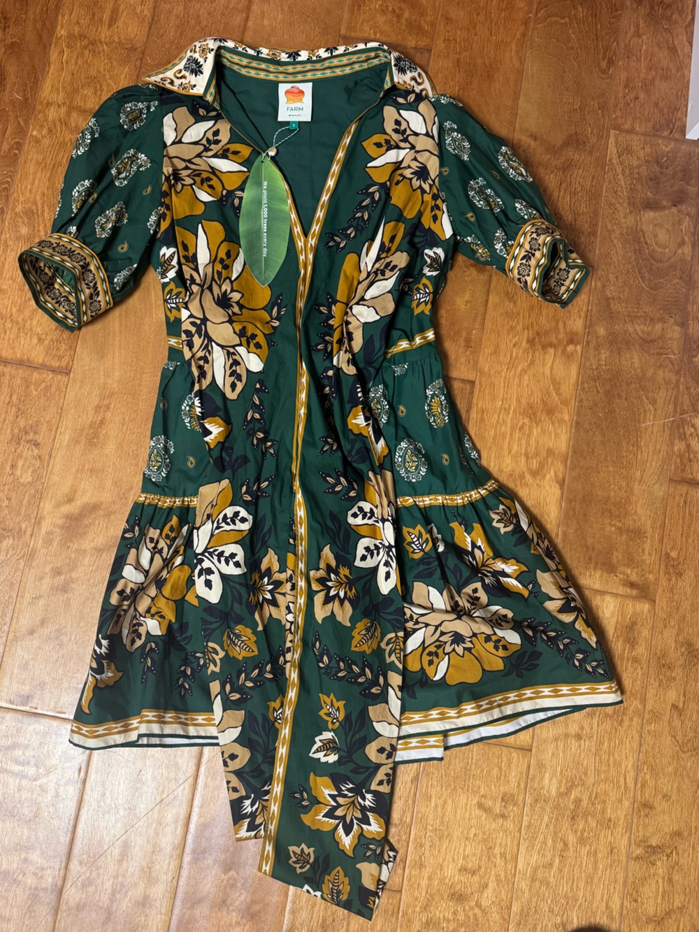 Farm Rio Ayla tie-front floral-print cotton-poplin mini dress - Picture 5 of 10